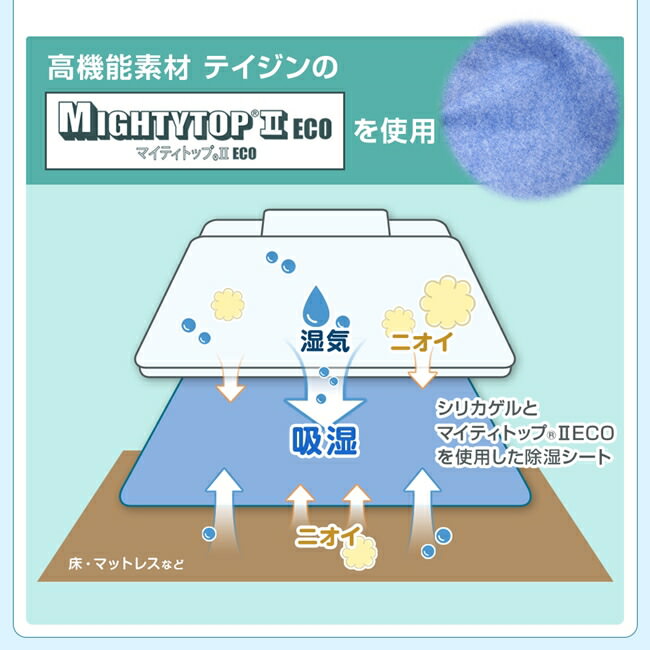 2枚入り】 除湿防ダニ防臭シート 5人用 130×180cm |寝具