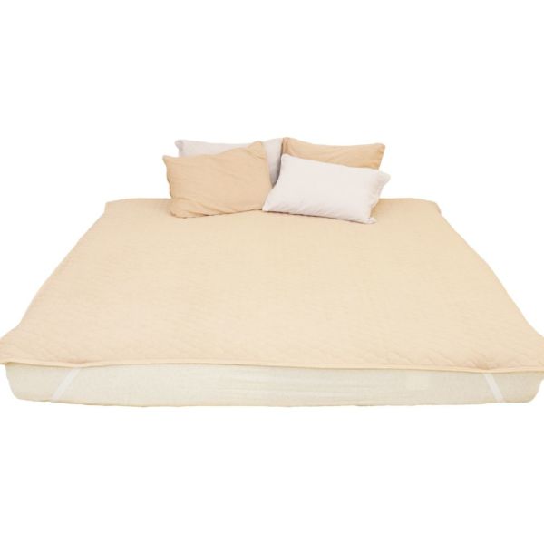 ふんわり柔らかタオル生地の優しい肌触りが心地良い。抗菌素材使用で安心してオールシーズン使える！抗菌加工 タオル生地 敷きパッド ファミリーサイズ 5人用 280 200cm コットン パイル 綿100% 天然素材 吸水性 吸湿性 丸洗い 春 夏 秋 冬 敷パッド パッドシーツ 敷き布団 ベッド マットレス