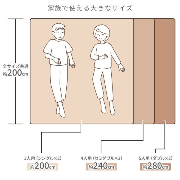 さらさら＆あったか長く使えるリバーシブル敷きパッド5人用2wayマイクロフリースメッシュ微起毛